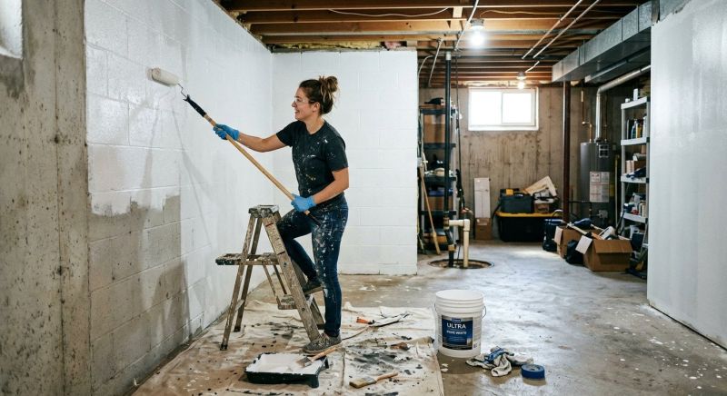 Basement Wall Painting in Waco, TX