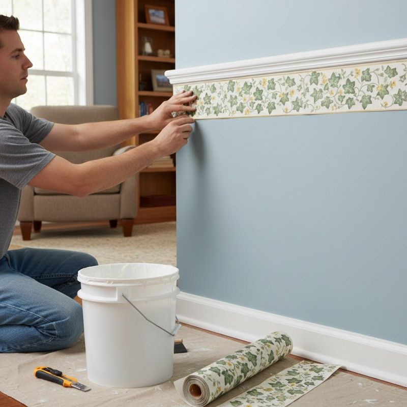 Bedroom Wallpaper Installation