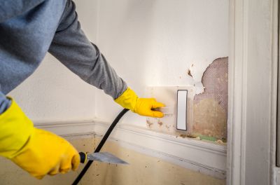 Use Hot Steam to Loosen the Adhesive of the Wallpaper!